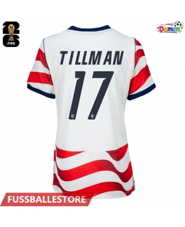 Günstige Vereinigte Staaten Malik Tillman #17 Heimtrikot Damen WM 2026 Kurzarm